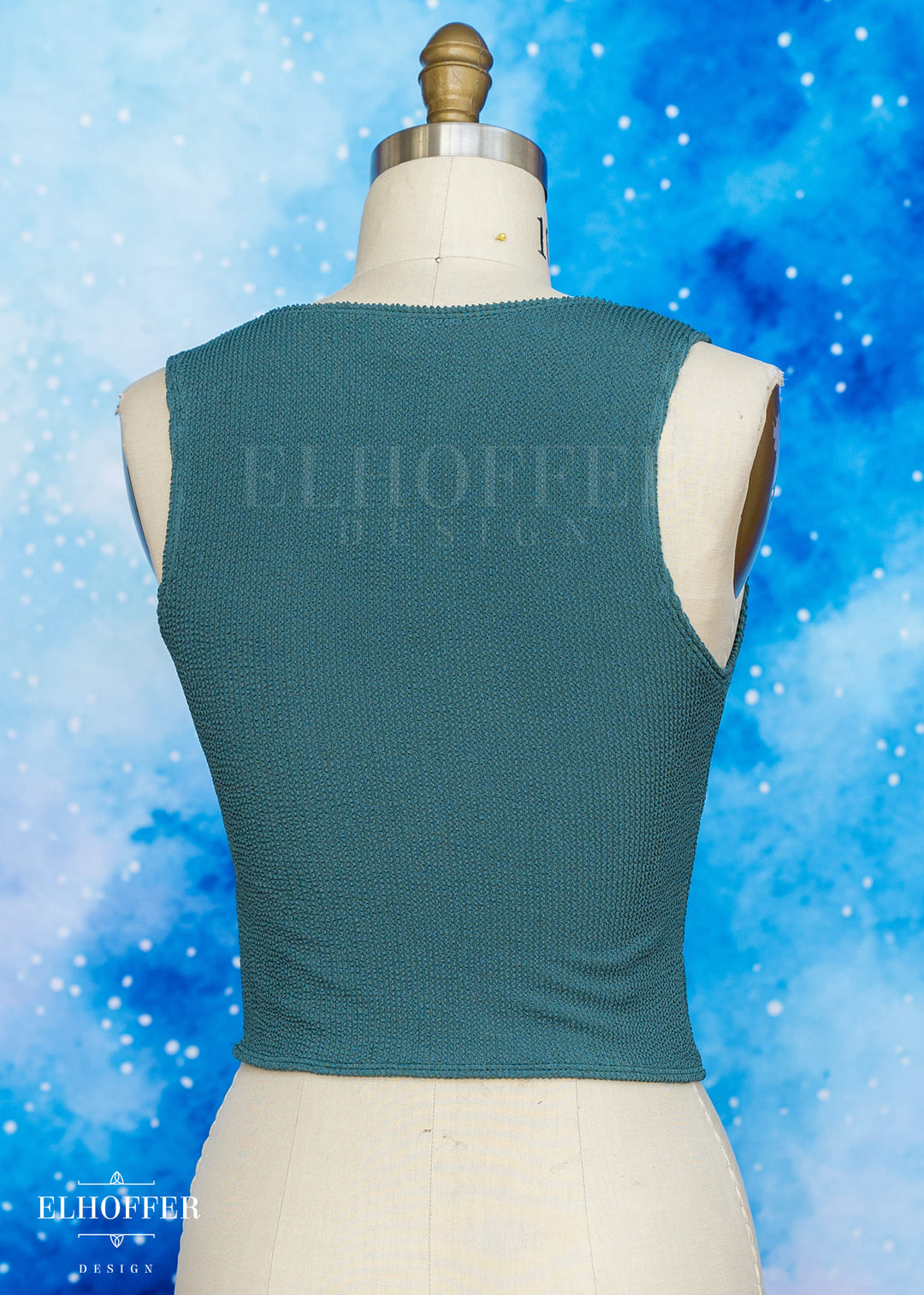 Essential Buffy Crop Top - Textured Cactus Green