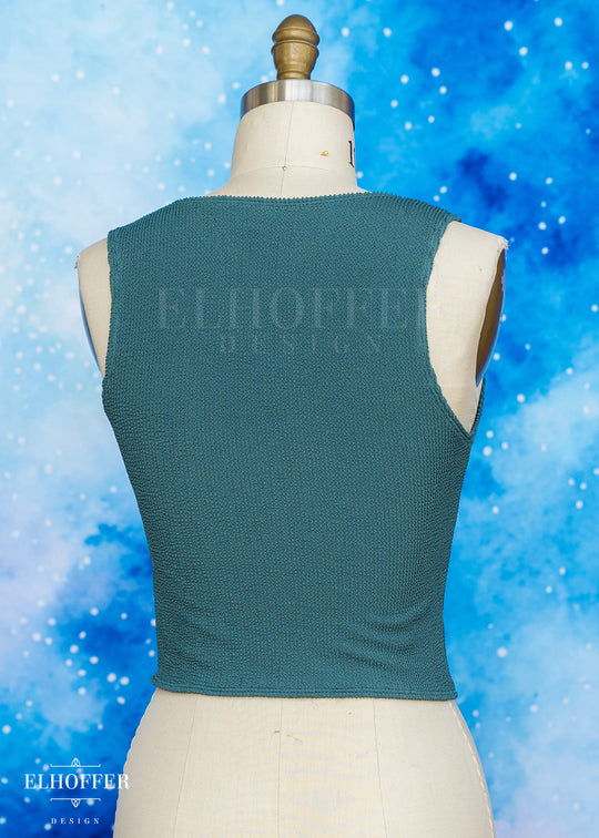 Essential Buffy Crop Top - Textured Cactus Green