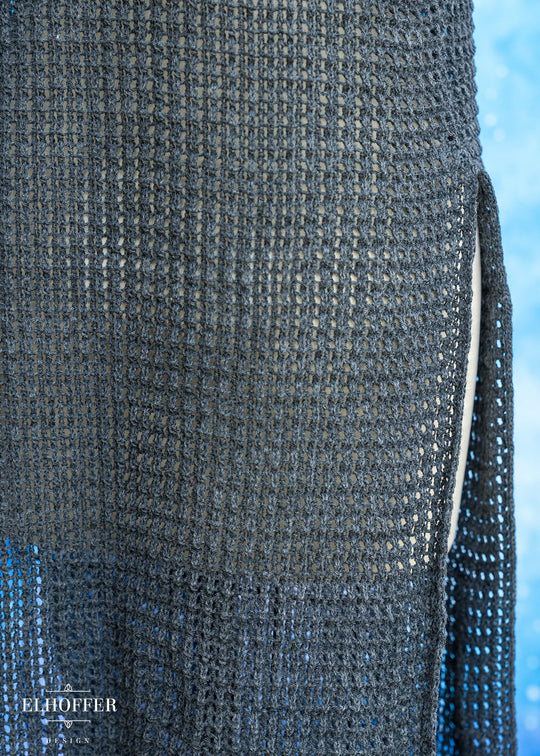 Essential Knight in Knitted Armor Tunic - Charcoal Grey