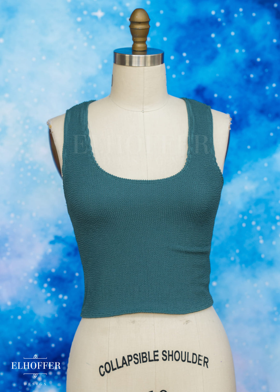 Essential Buffy Crop Top - Textured Cactus Green