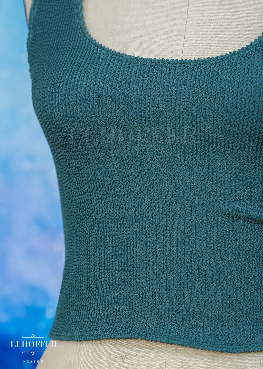 Essential Buffy Crop Top - Textured Cactus Green