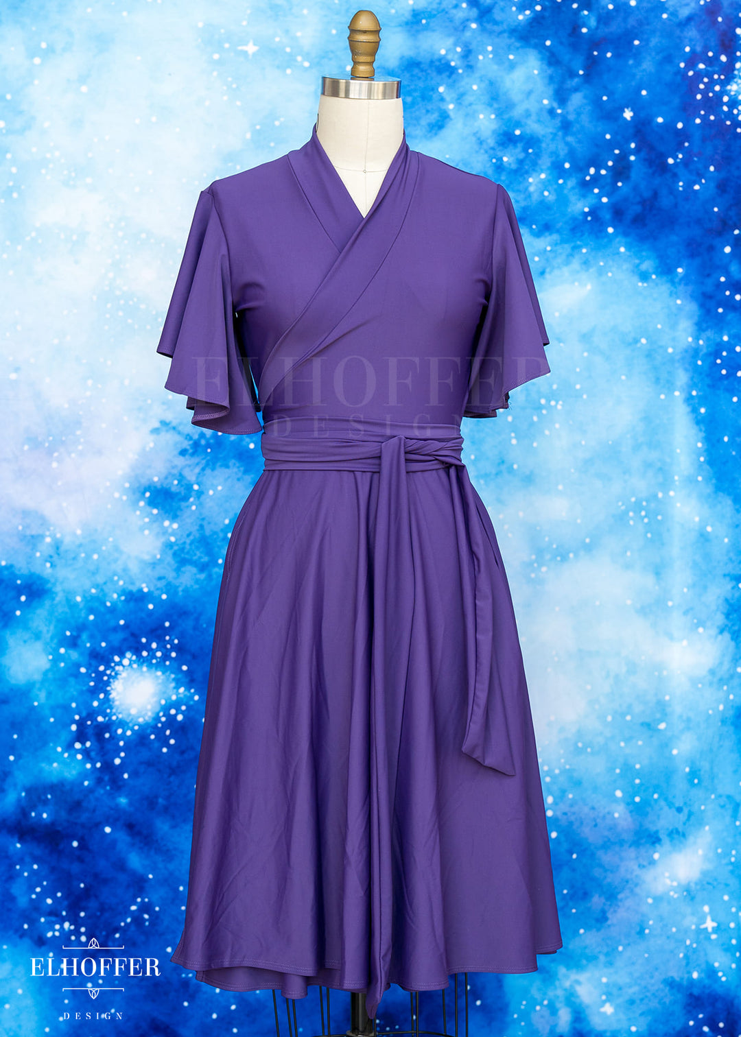 purple spandex dress Metallic Purple Spandex Lycra Maxi Dress Design by Suravika. S at Pernia's Pop Up Shop 2026