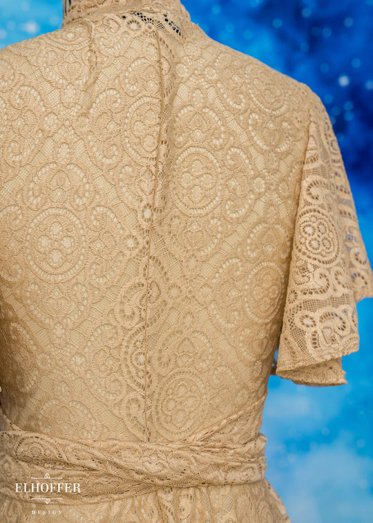 Essential Luisa Wrap Dress - Champagne Diamond Lace
