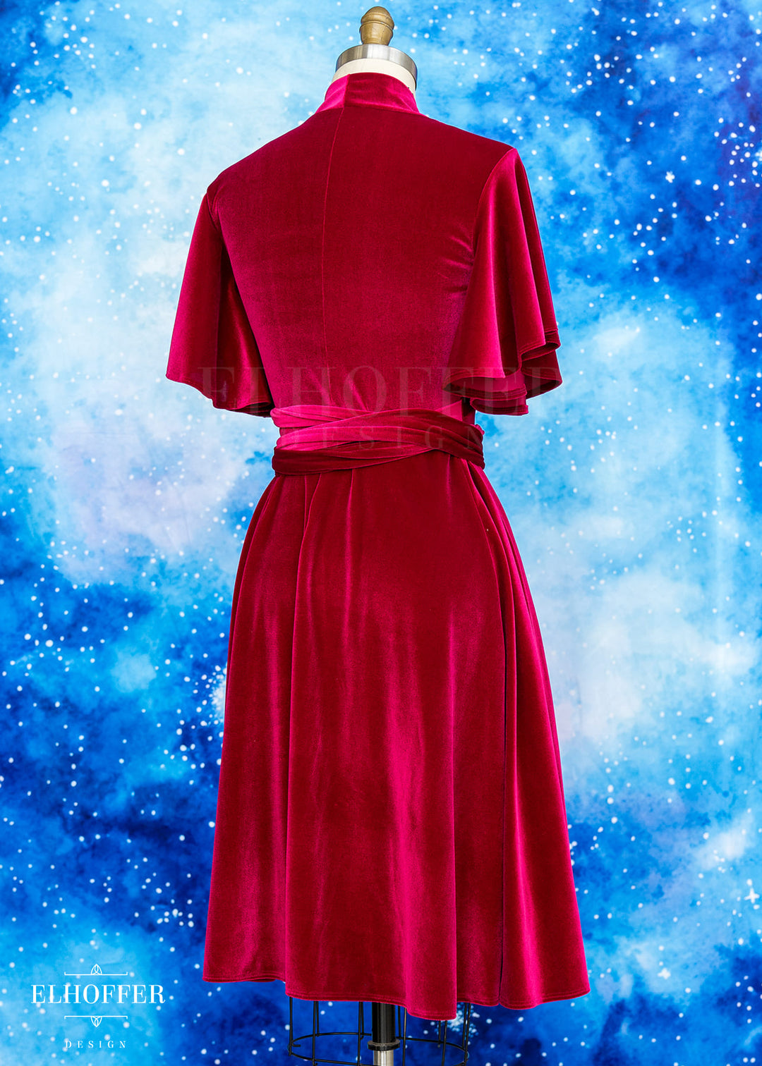 Essential Luisa Wrap Dress - Crimson Velvet