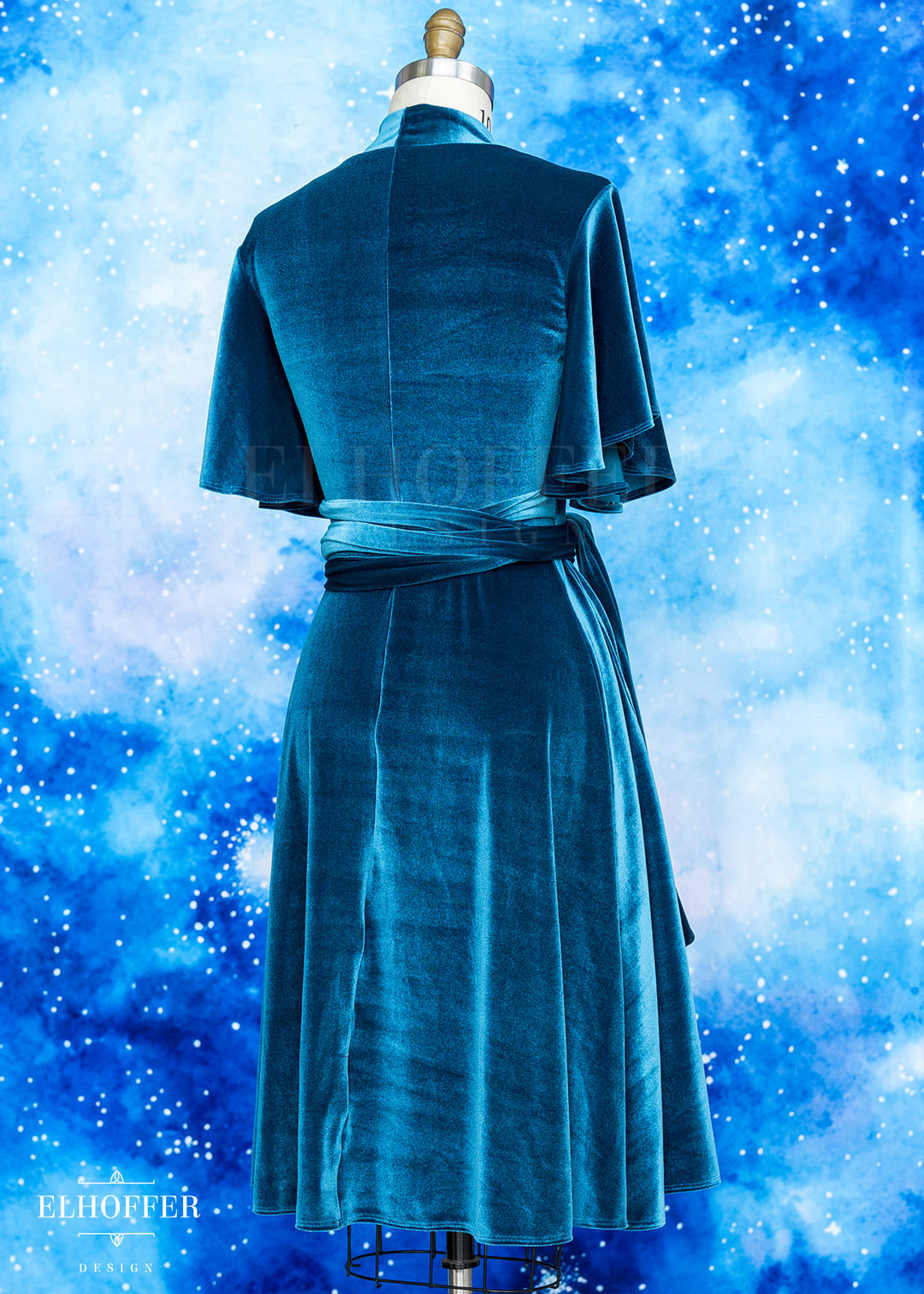 Essential Luisa Wrap Dress - Apatite Velvet