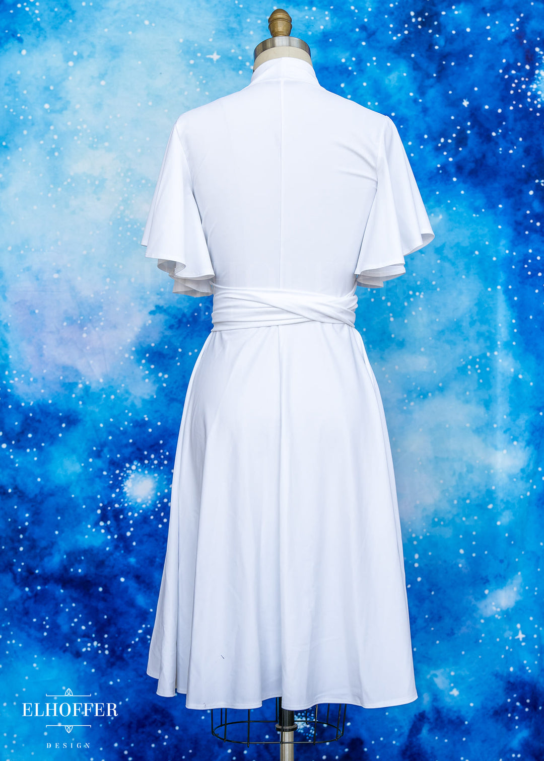 Essential Luisa Wrap Dress - White Spandex