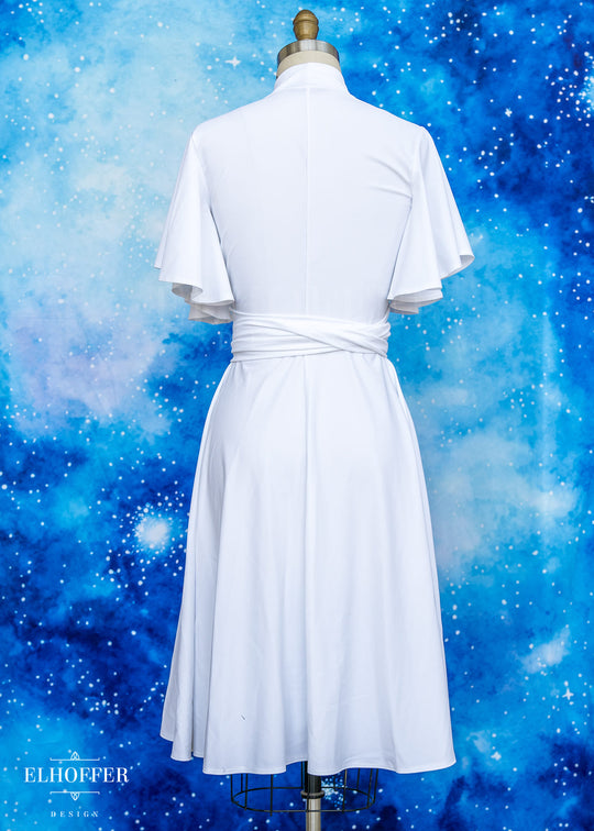 Essential Luisa Wrap Dress - White Spandex
