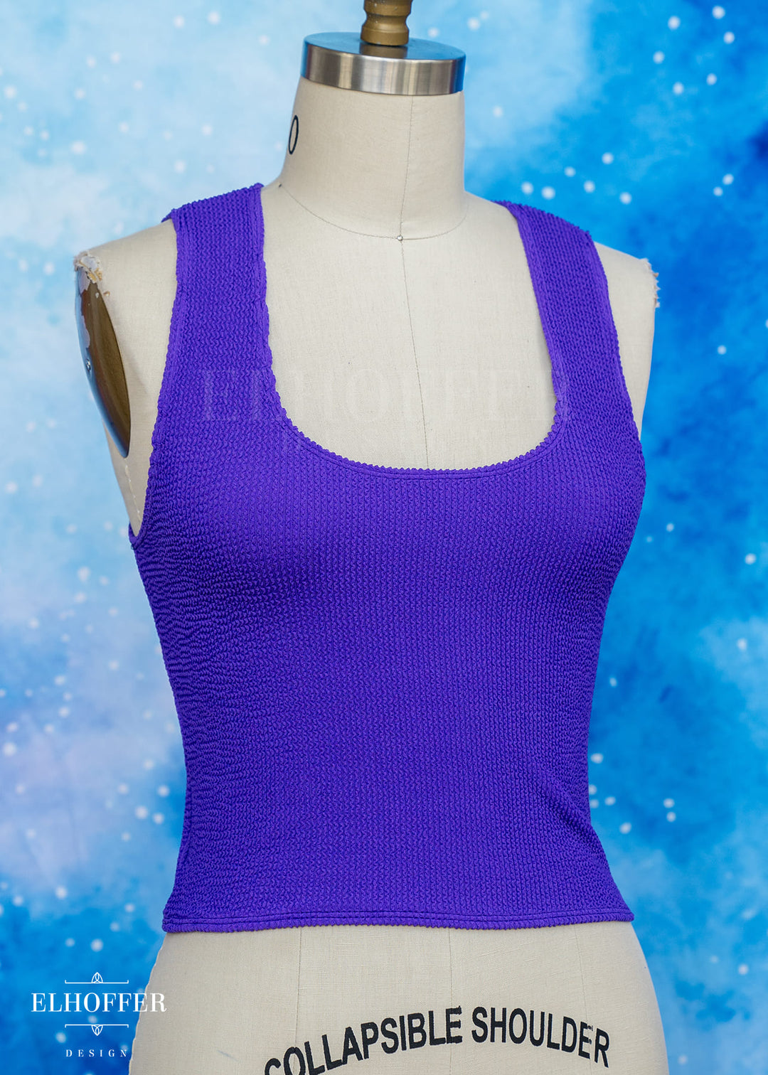 Essential Buffy Crop Top - Textured Princess Purple