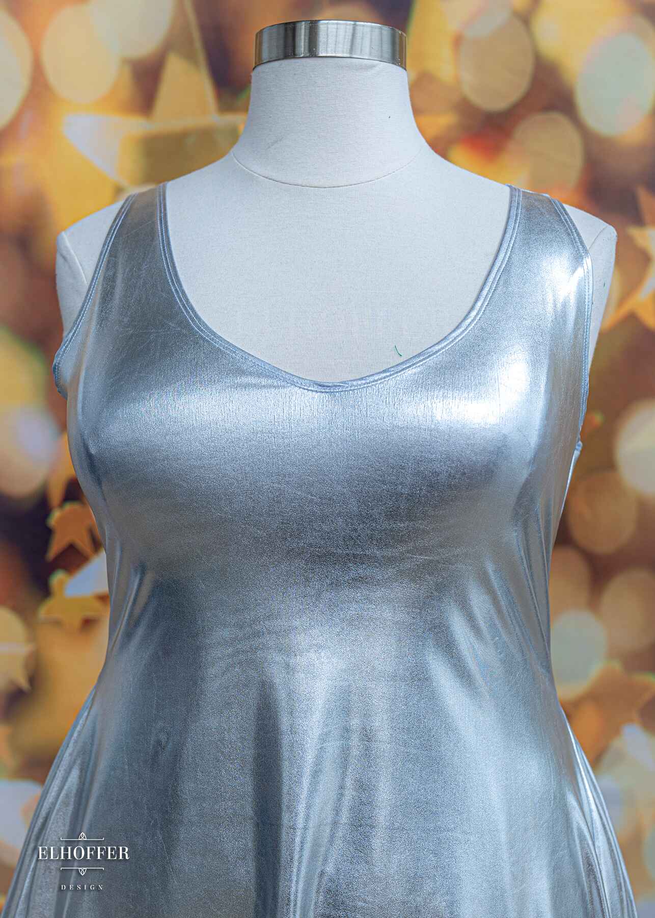 Essential Aquarius Knee Length Dress - Astro Droid Silver