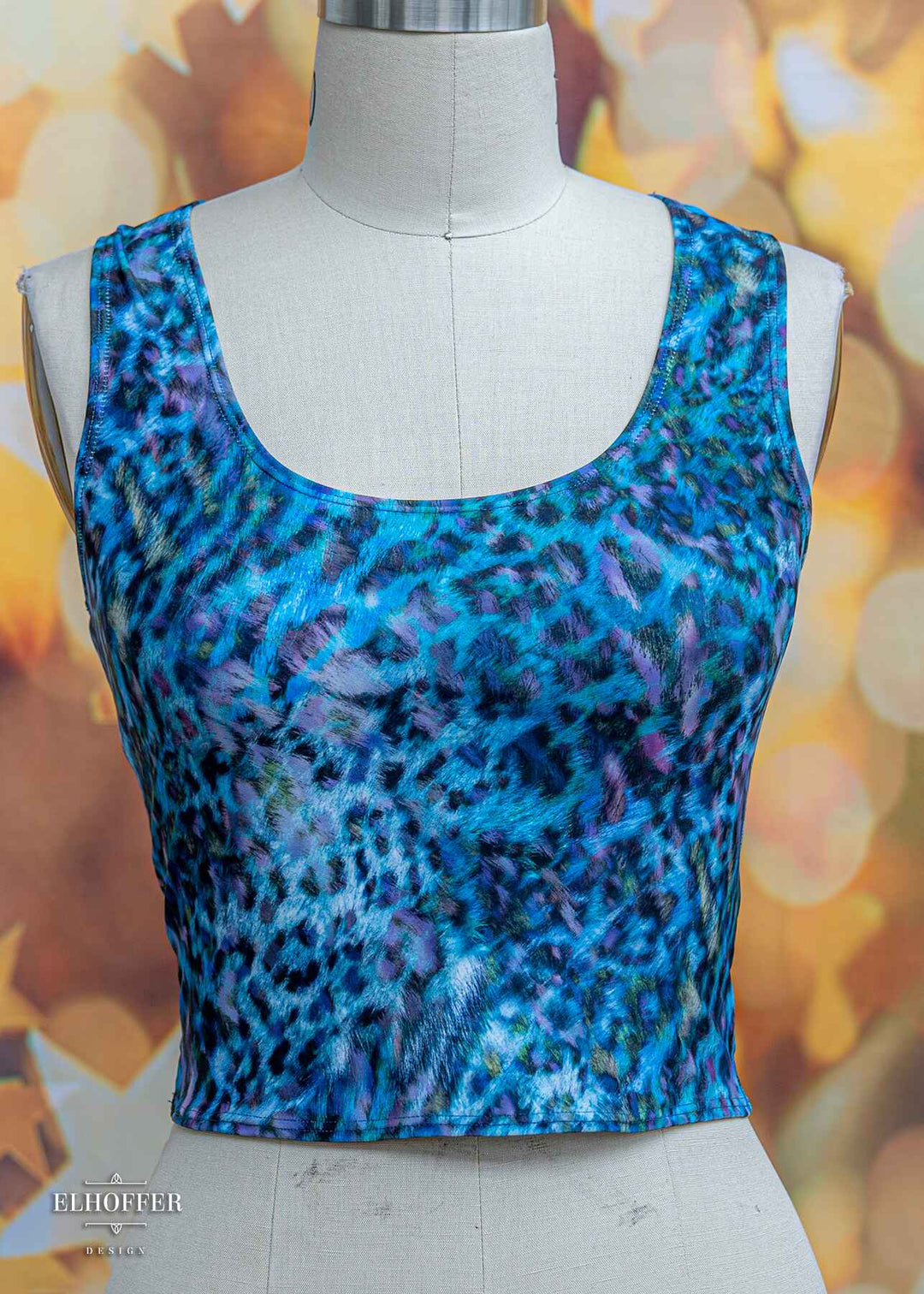 Essential Buffy Crop Top - Blue Cheetah