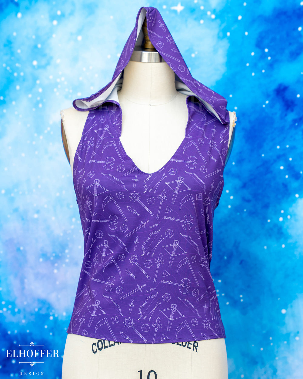 Essential Mara Hooded Crop - Purple Roll for Damage