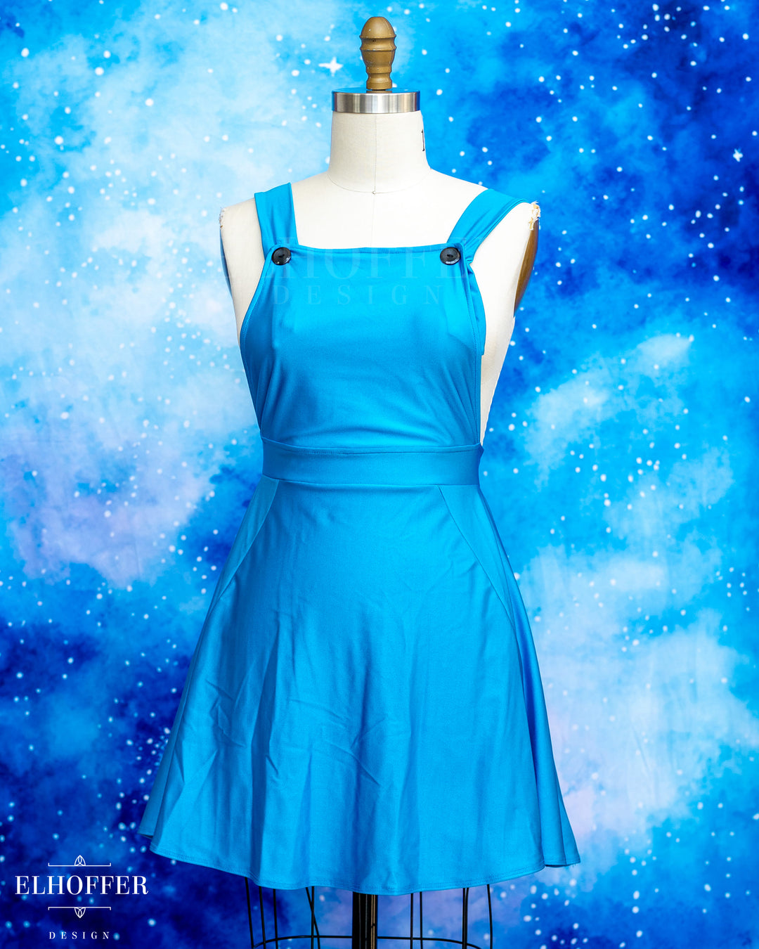 Essential Dorothy Pinafore - Ocean Blue Spandex