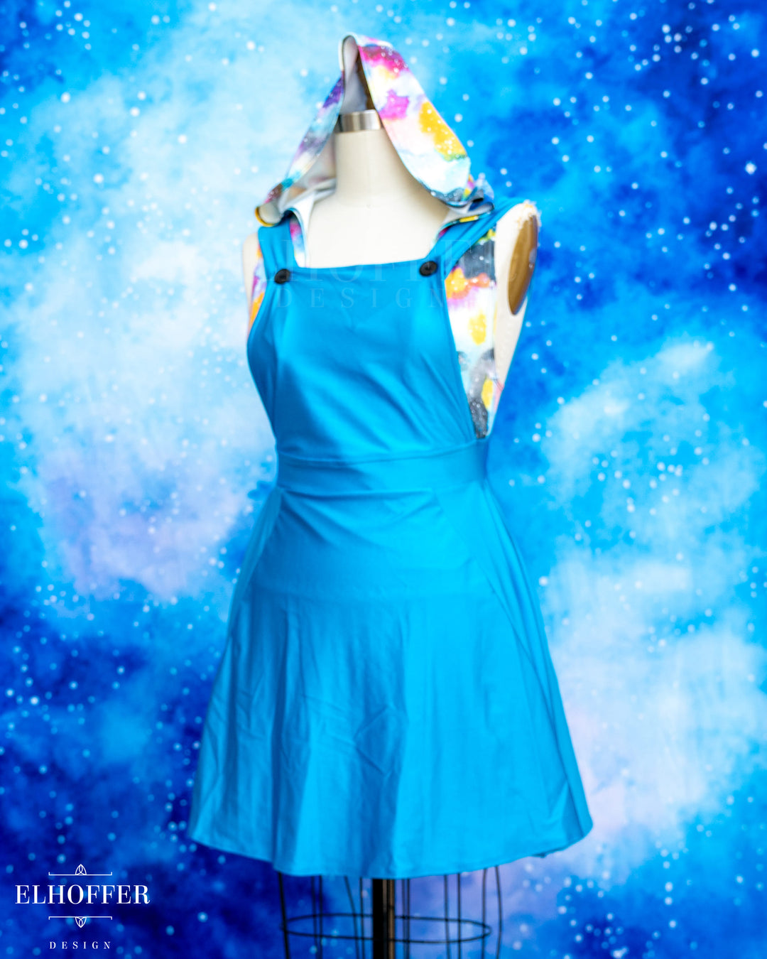 Essential Dorothy Pinafore - Ocean Blue Spandex