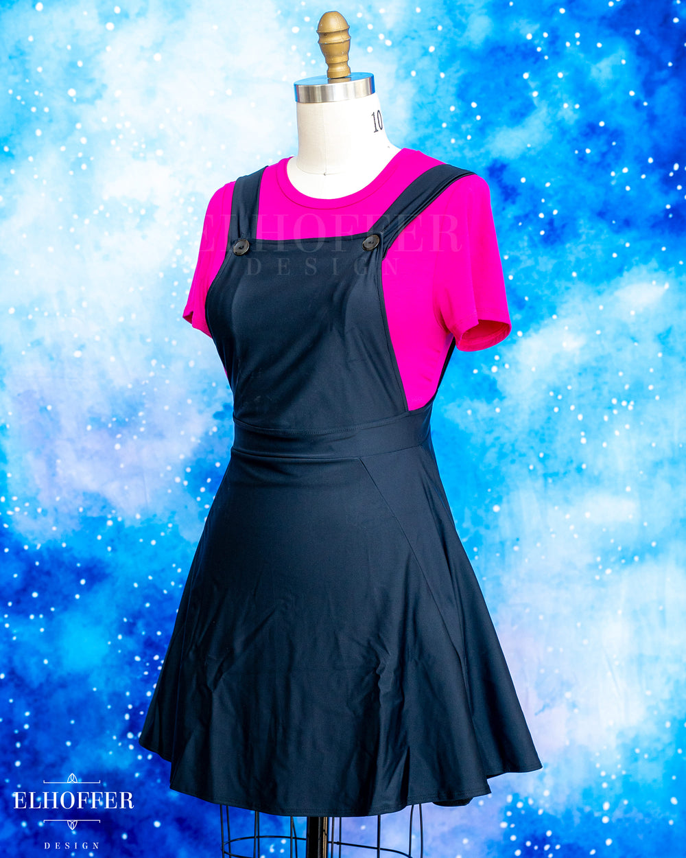 Essential Dorothy Pinafore - Midnight Black Spandex