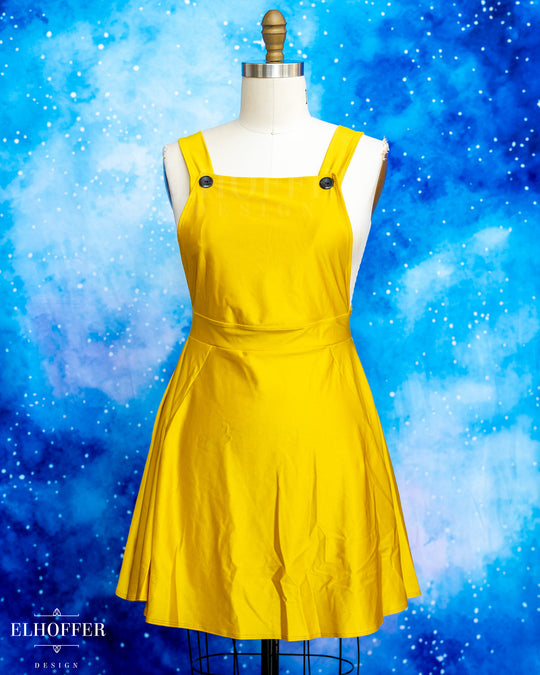 Essential Dorothy Pinafore - Golden Yellow Spandex