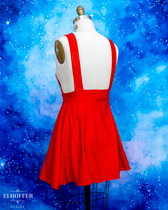 Essential Dorothy Pinafore - Fire Red Spandex