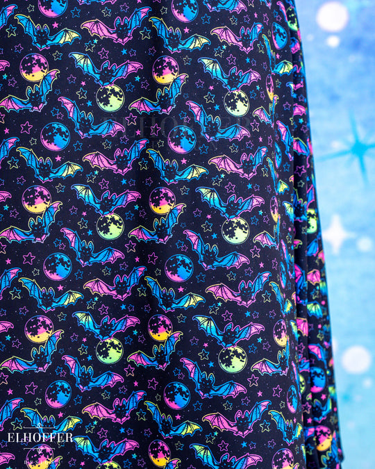 PREORDER - Essential Aquarius Knee Length Dress - Rainbow Bats