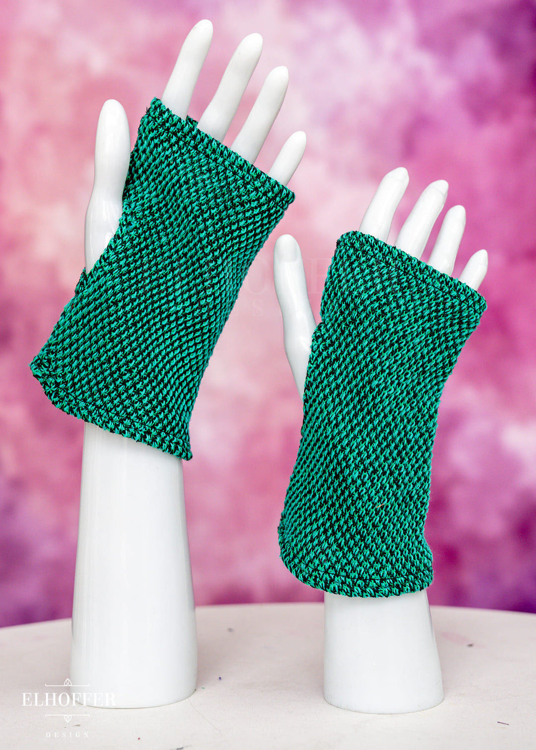 Sunset Lucky Green Ombre Gloves