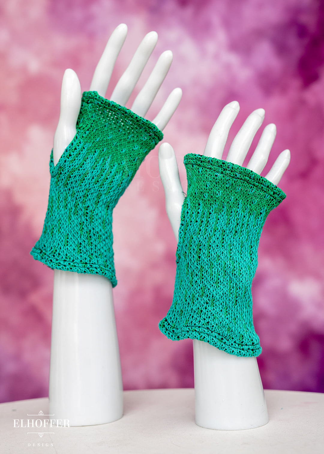 Sunset Lucky Green Ombre Gloves