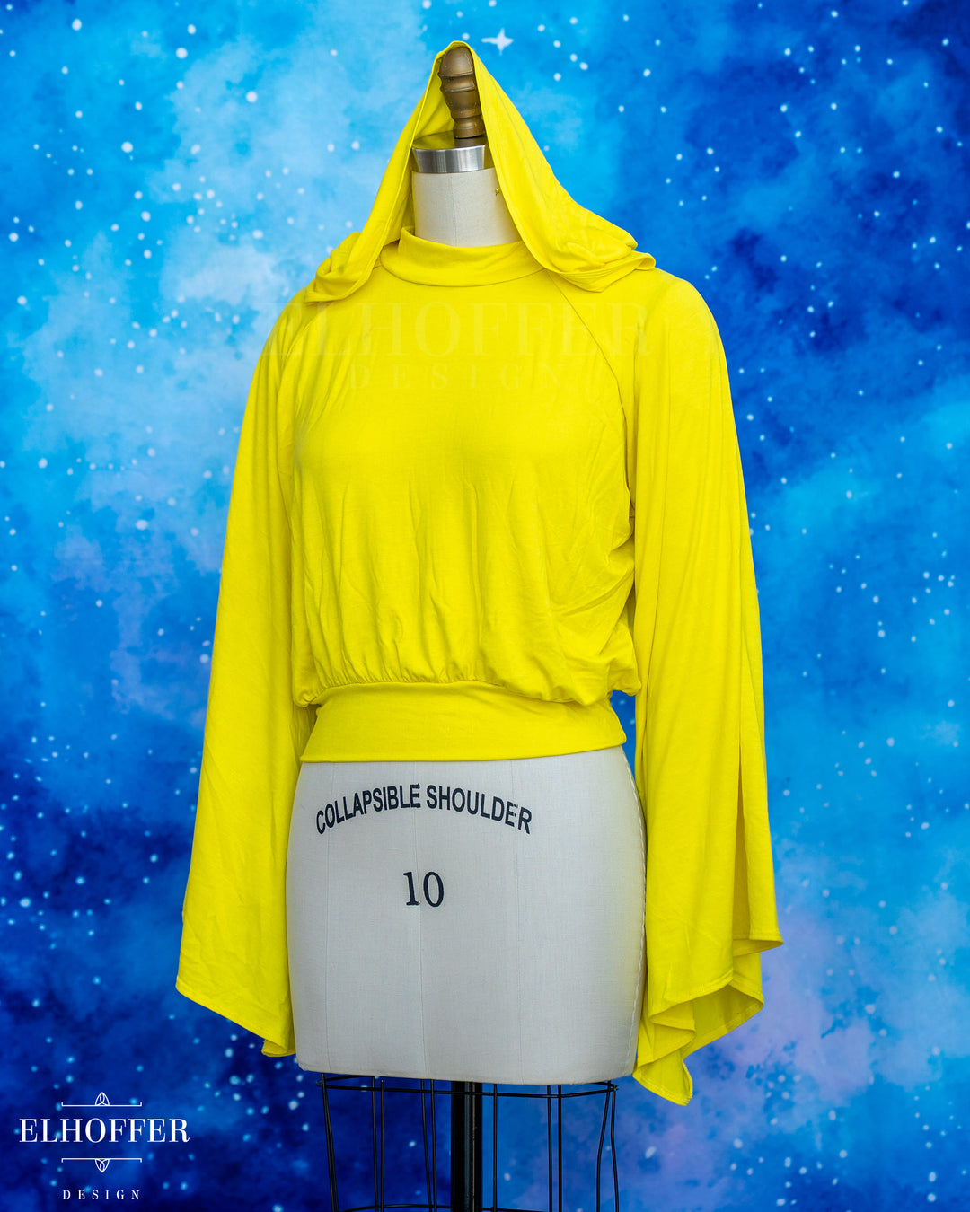 Essential Princess Hooded Crop Top - Cozy Lemon Yellow