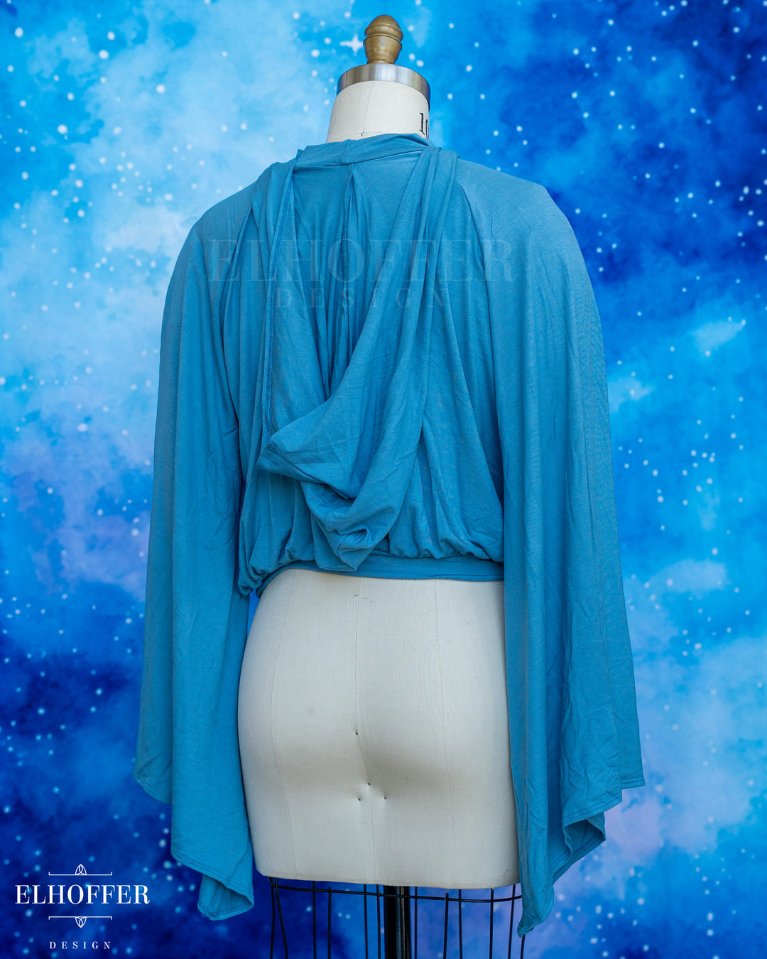 Essential Princess Hooded Crop Top - Cozy Blue Steel