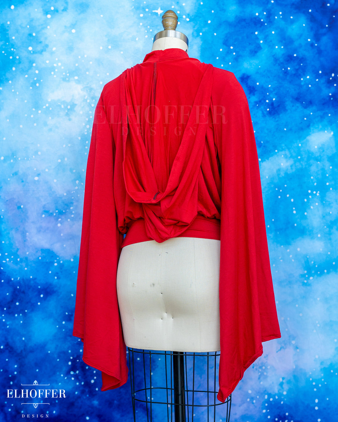 Essential Princess Hooded Crop Top - Cozy Ruby Red
