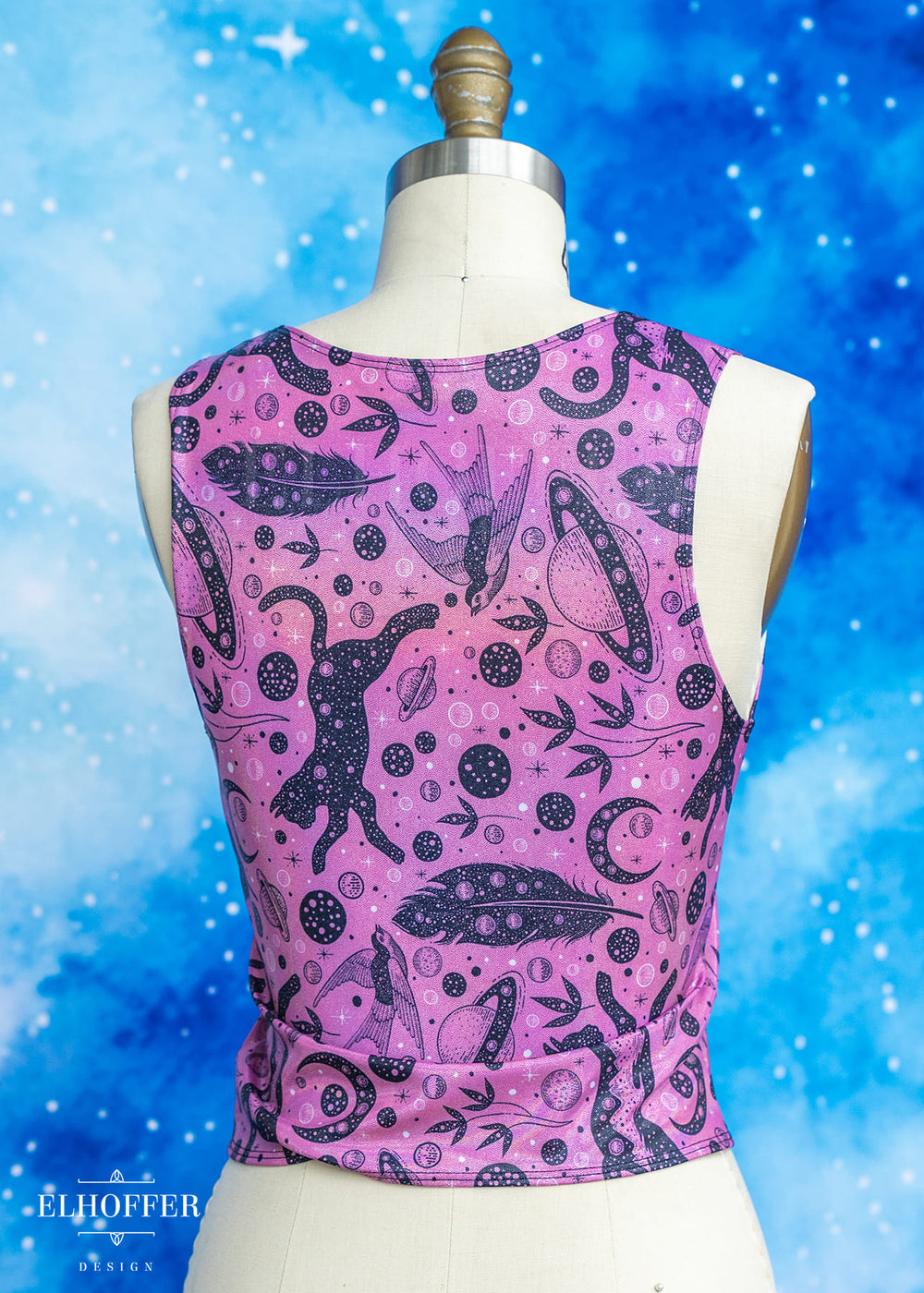 Handmade Buffy Crop Top - Holo Catty Witch