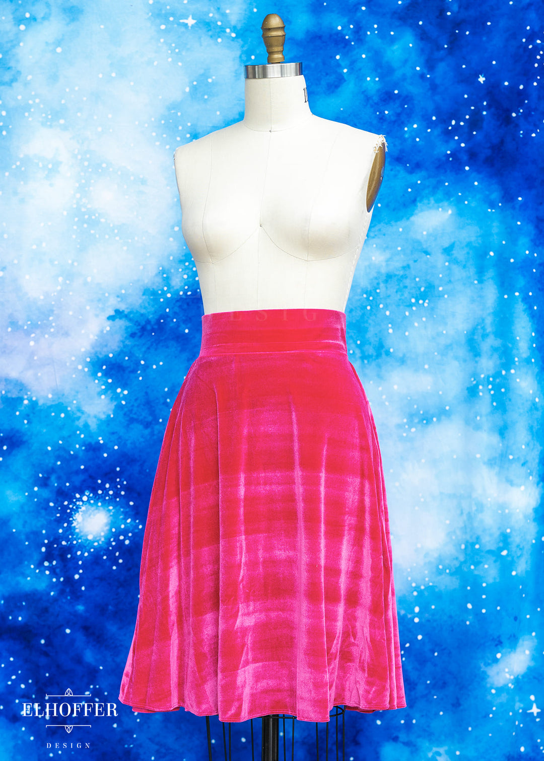 Essential Julie Skirt - Fuchsia Velvet