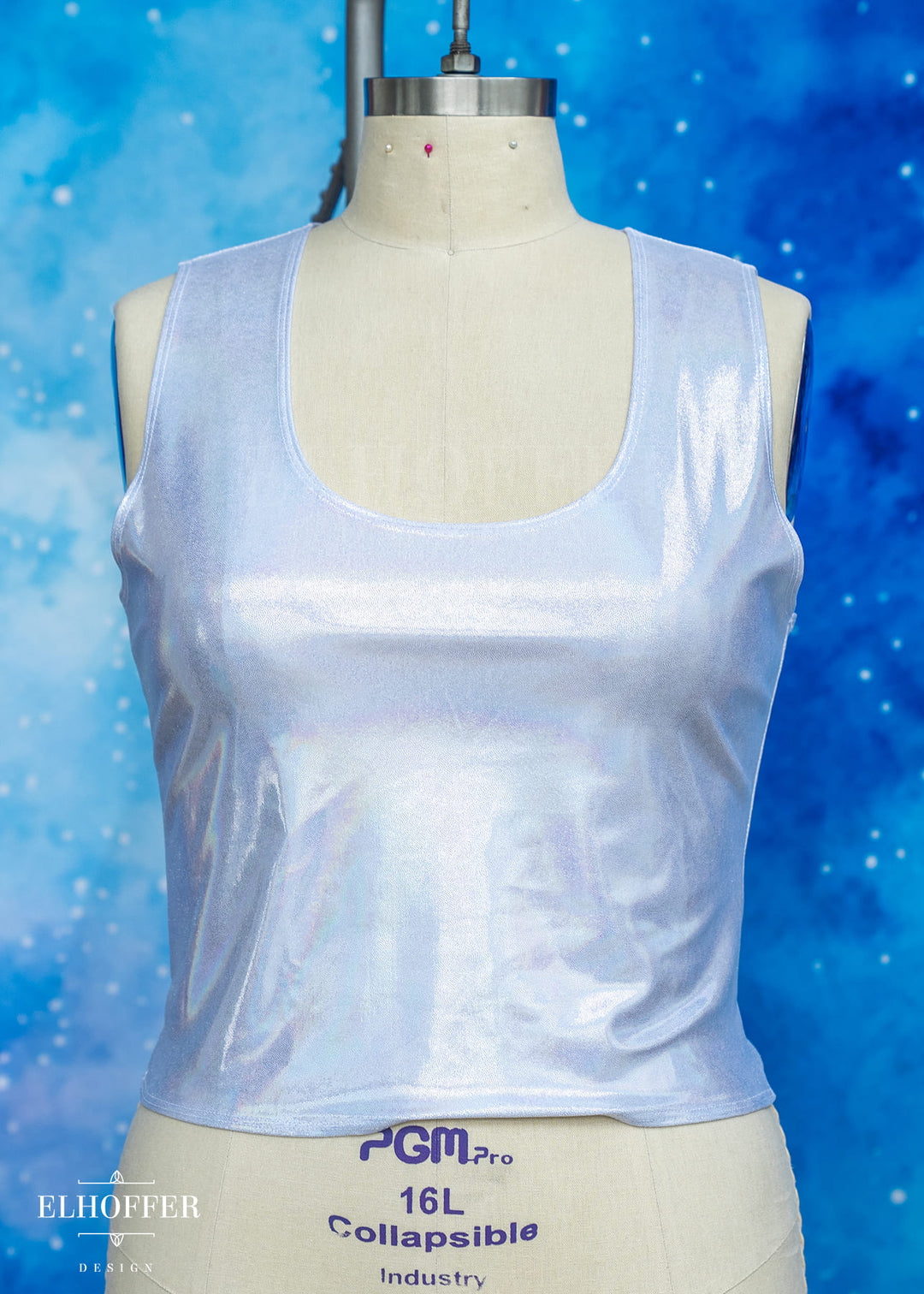 Handmade Buffy Crop Top - Sounds Like Holo White