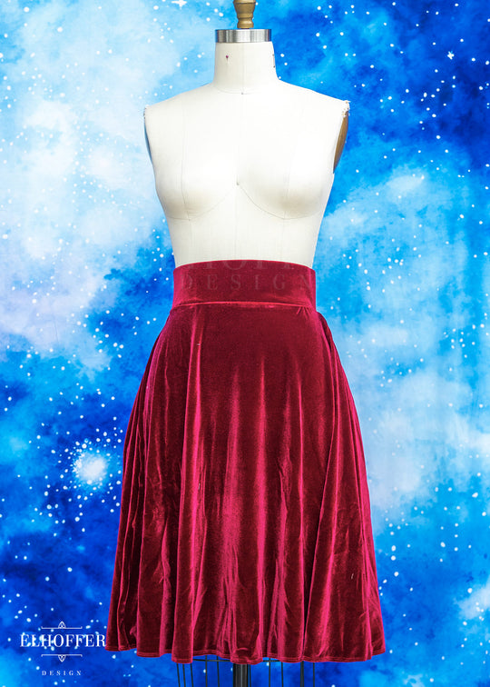 Essential Julie Skirt - Crimson Velvet