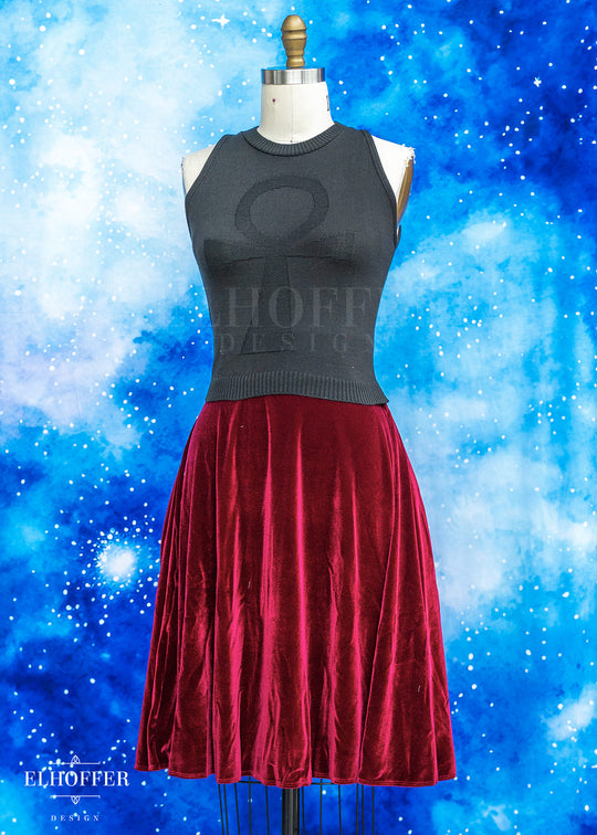 Essential Julie Skirt - Crimson Velvet