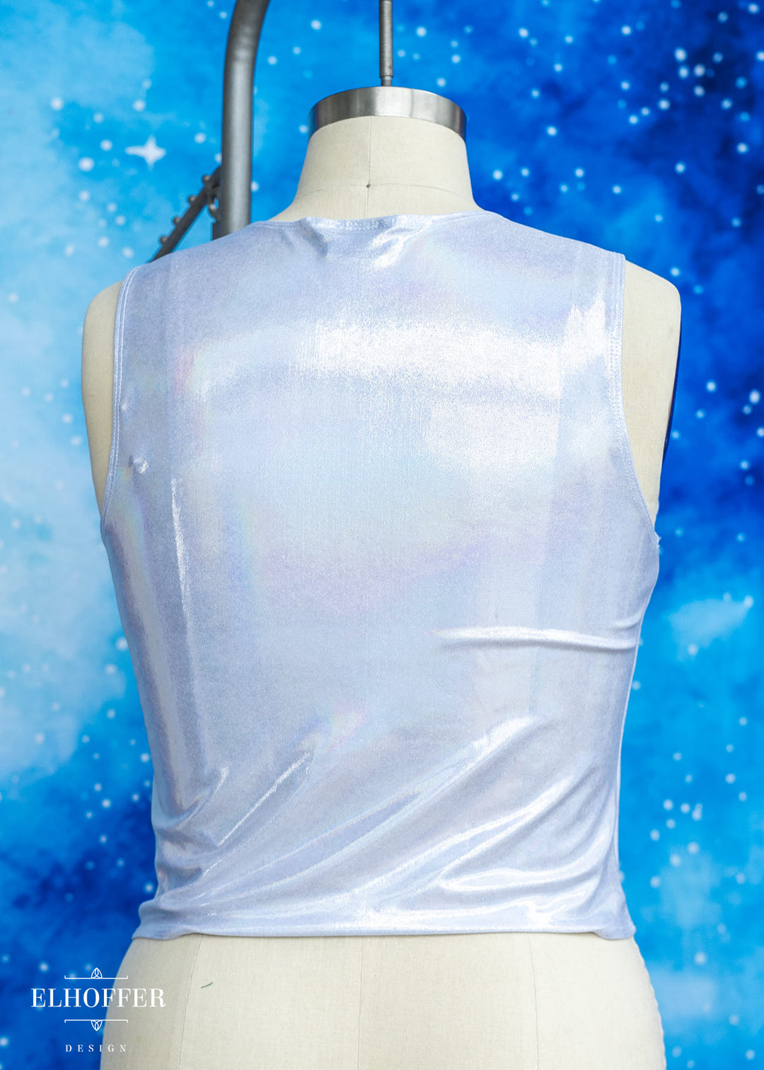 Handmade Buffy Crop Top - Sounds Like Holo White
