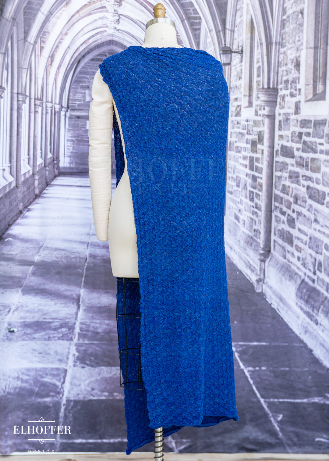 Handmade Cobal Knight Cape - Made from Potentially Damaged Knits
