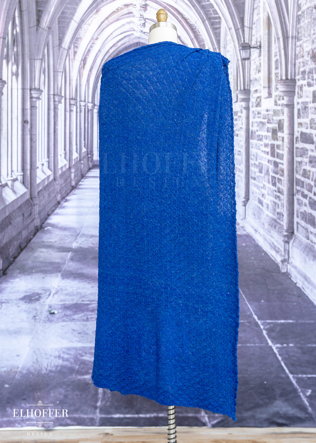 Handmade Cobal Knight Cape - Made from Potentially Damaged Knits