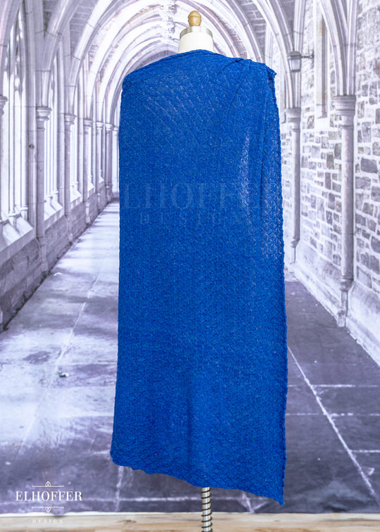 Handmade Cobal Knight Cape - Made from Potentially Damaged Knits