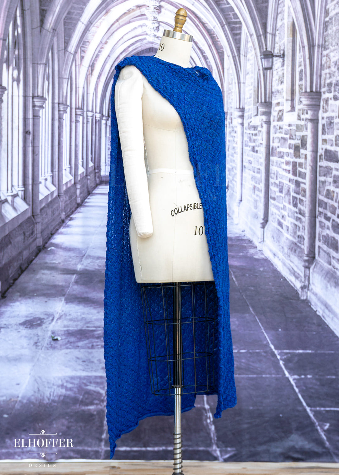 Handmade Cobal Knight Cape - Made from Potentially Damaged Knits