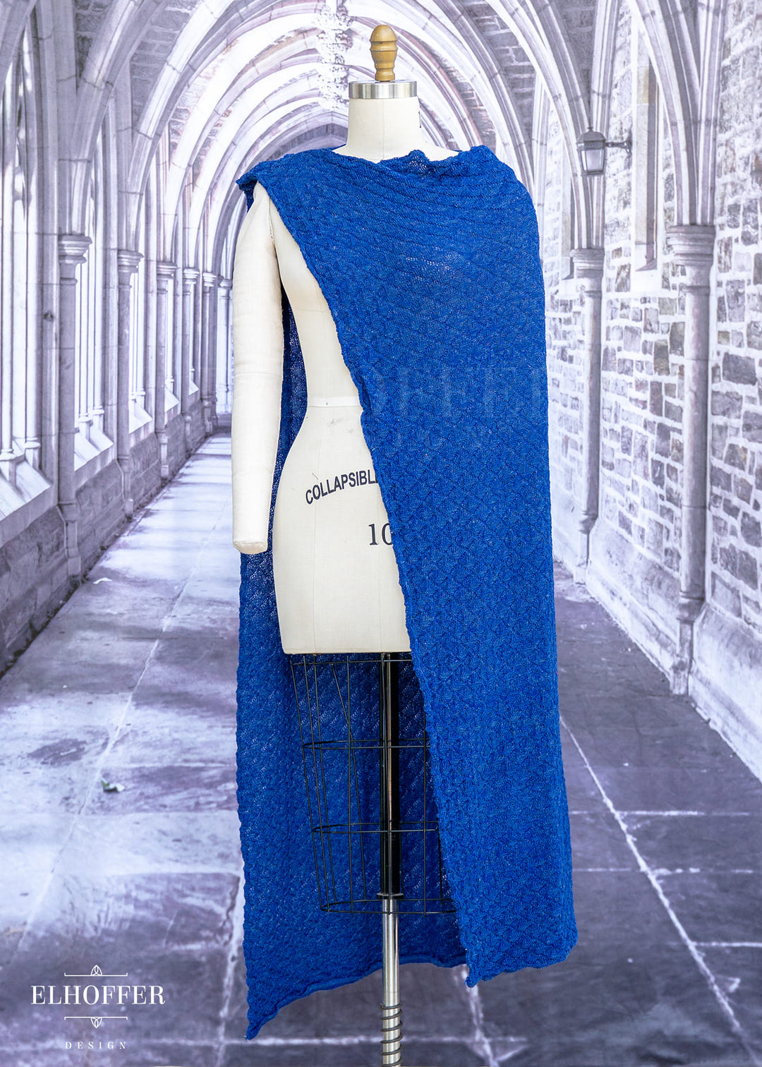 Handmade Cobal Knight Cape - Made from Potentially Damaged Knits