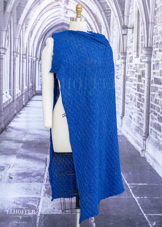Handmade Cobal Knight Cape - Made from Potentially Damaged Knits