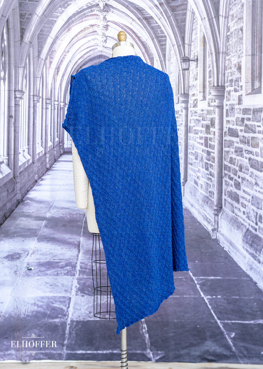 Handmade Cobal Knight Cape - Made from Potentially Damaged Knits