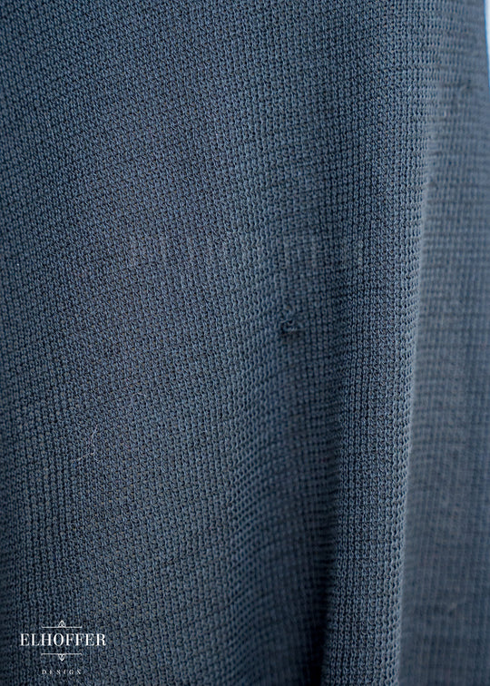 Handmade Black Knit Cape - Made from Damaged Knits