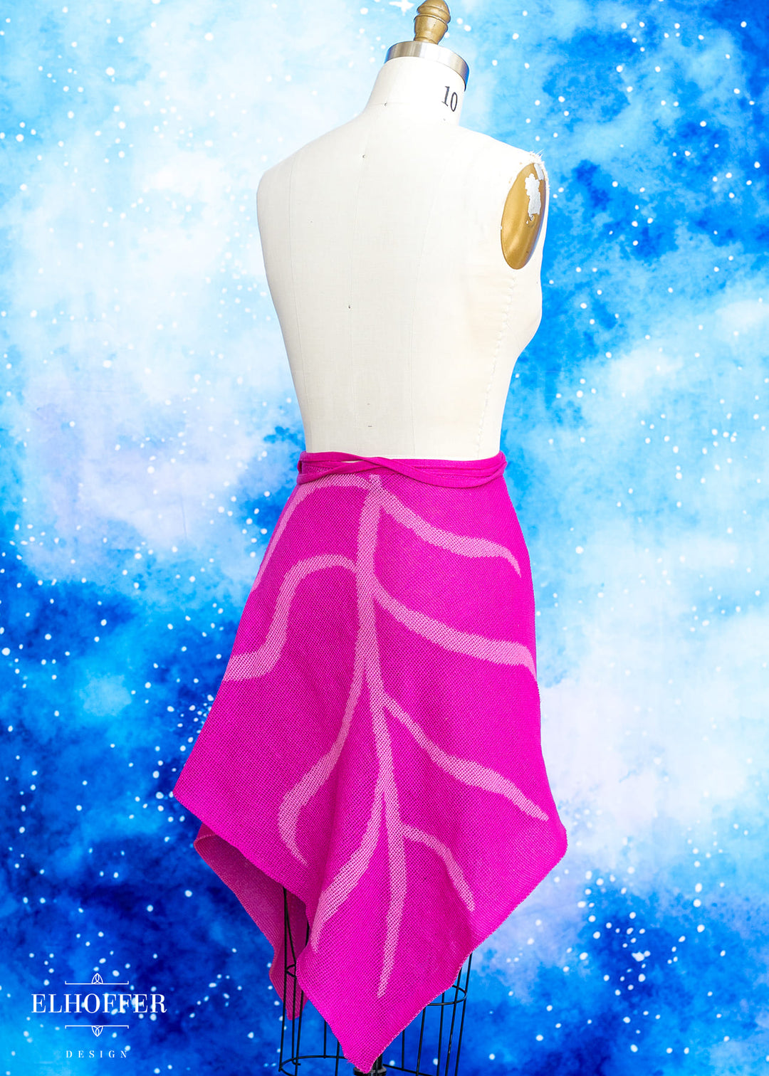 Handmade Leaf Wrap Skirt - Rose Pink