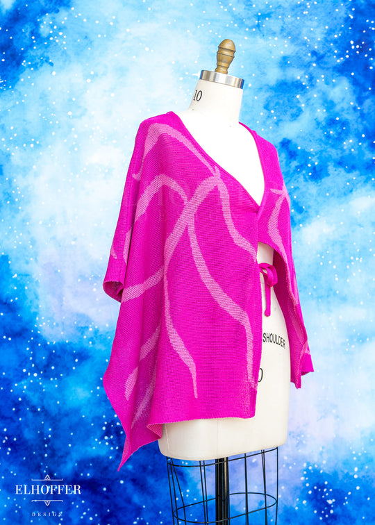 Handmade Leaf Wrap Skirt - Rose Pink