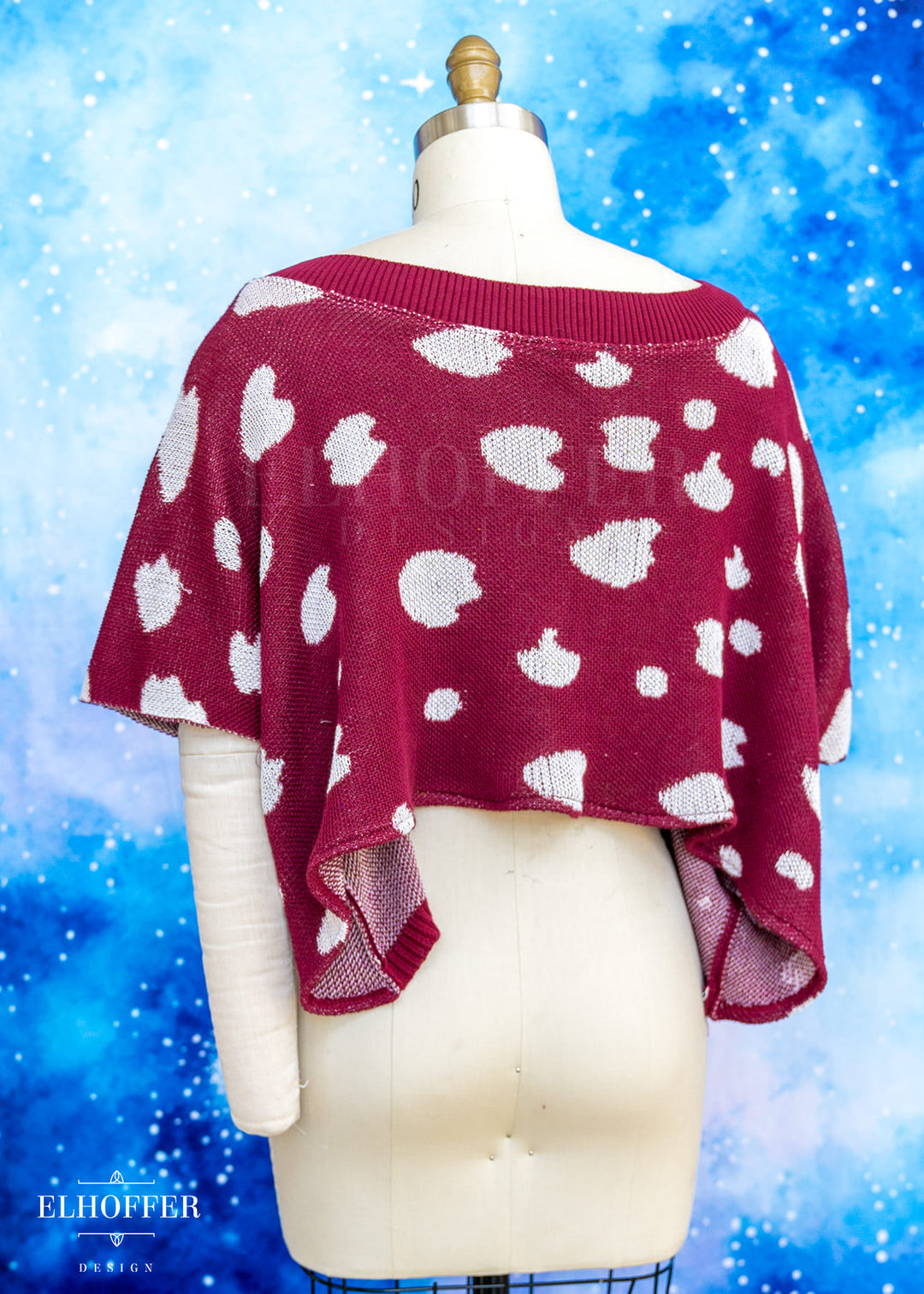 Handmade Mushroom Boatneck Boxy Crop