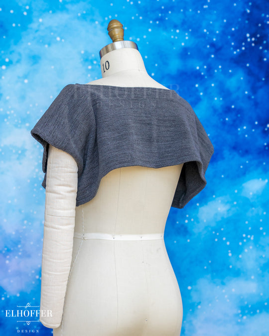 Handmade Boatneck Super Cropped Crop - Scavenger Grey Knit