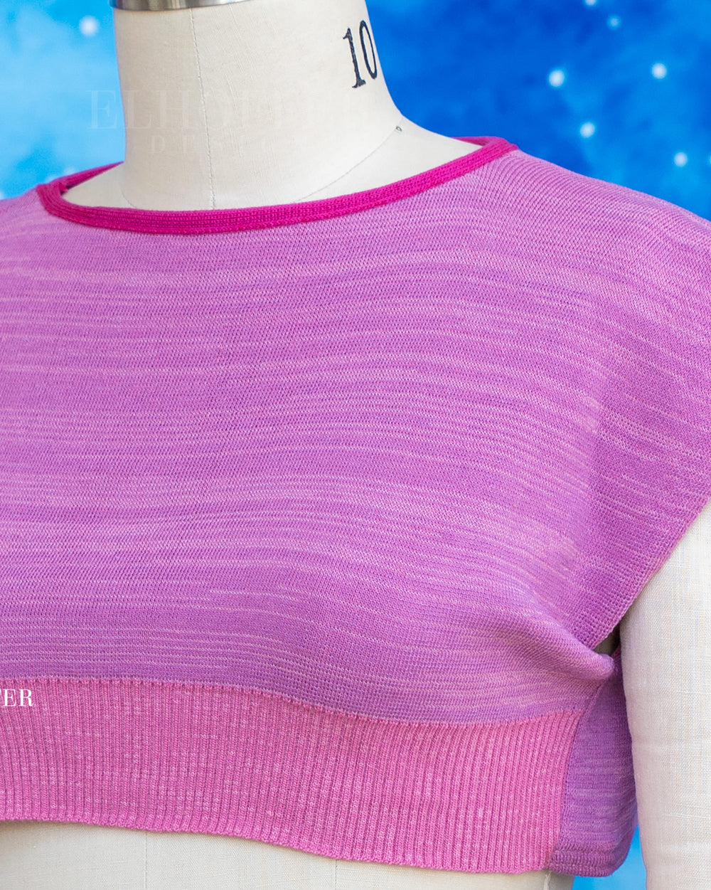 Handmade Boatneck Super Cropped Crop - Swankified Pink - Best on Smaller Sizes