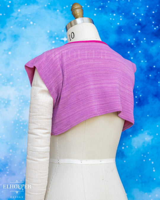 Handmade Boatneck Super Cropped Crop - Swankified Pink - Best on Smaller Sizes