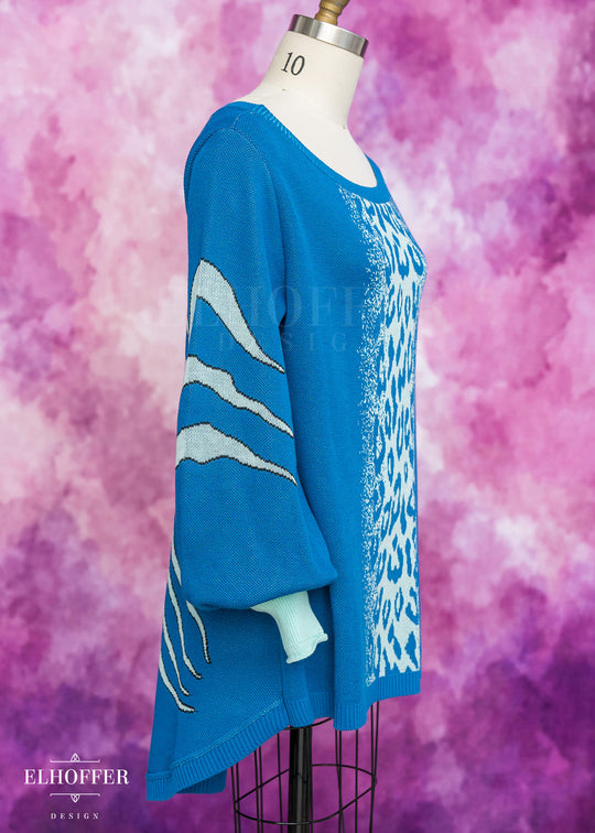 PREORDER - Blue Tiger Oversize Sweater