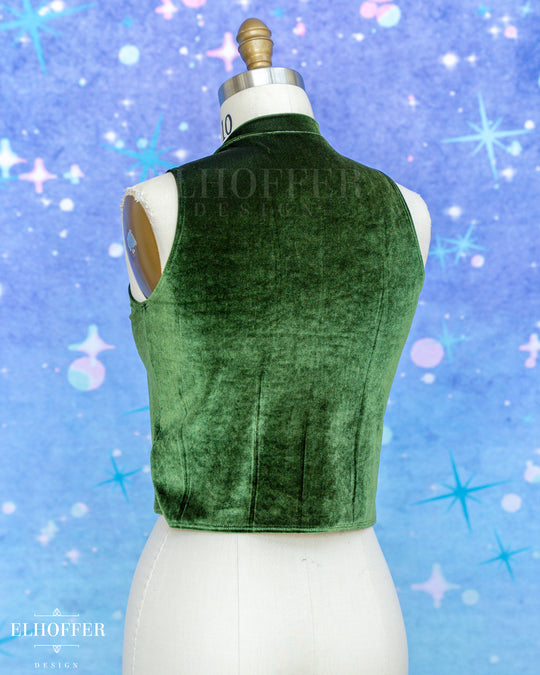 Essential Jes Crop Top - Olive Velvet