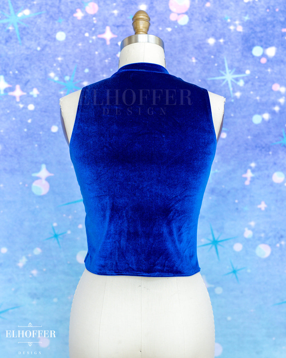 Essential Jes Crop Top - Sapphire Velvet