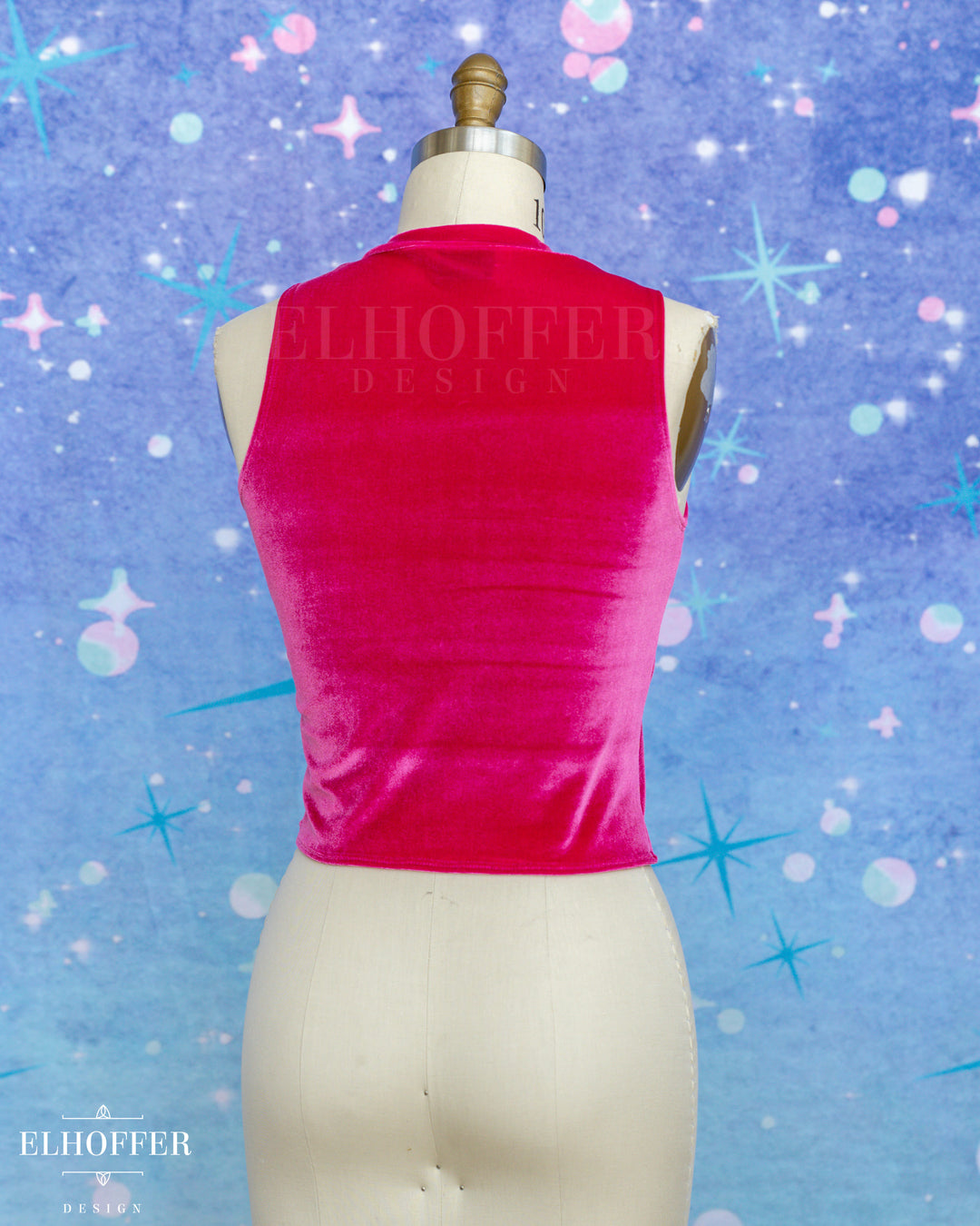 Essential Jes Crop Top - Fuschia Velvet